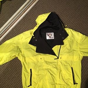 80s Fluorescent Yellow ski jacket by Tyrolia